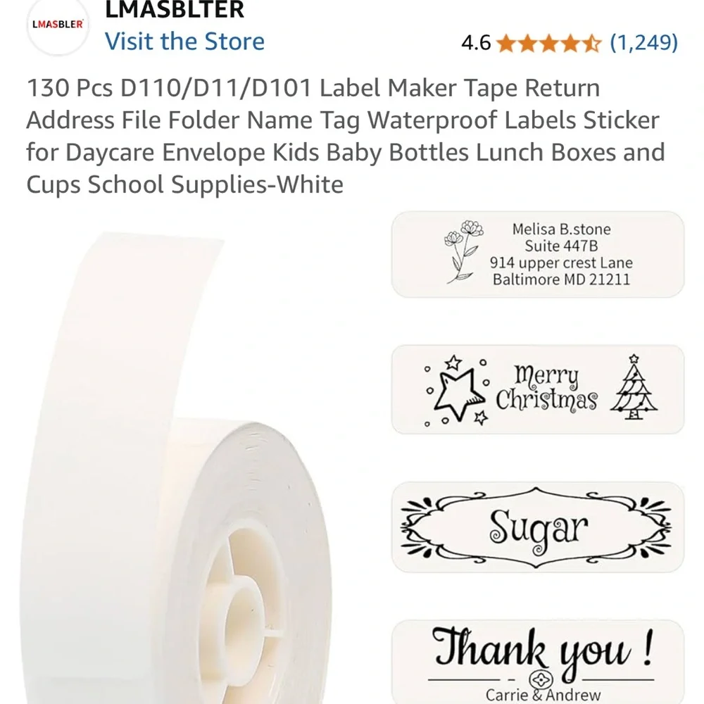 Niimbot D11 Label Maker Portable Bluetooth Thermal Wireless Printer Extra Labels
